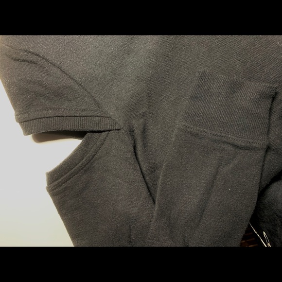 Garage Cut-Out Black Crewneck Sweatshirt - Picture 3 of 4